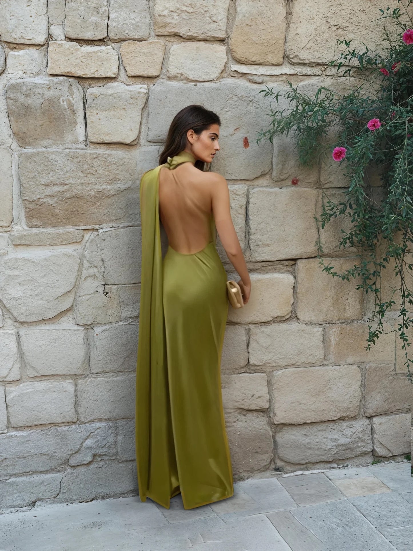 Satin | Neck Dress